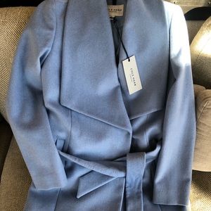 Cole Haan ice blue wool coat